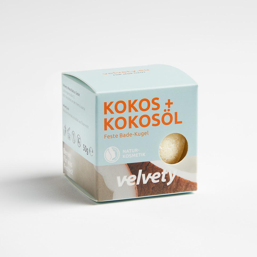 Velvety Feste Badelotion Kokos + Kokosöl 50g NATRUE