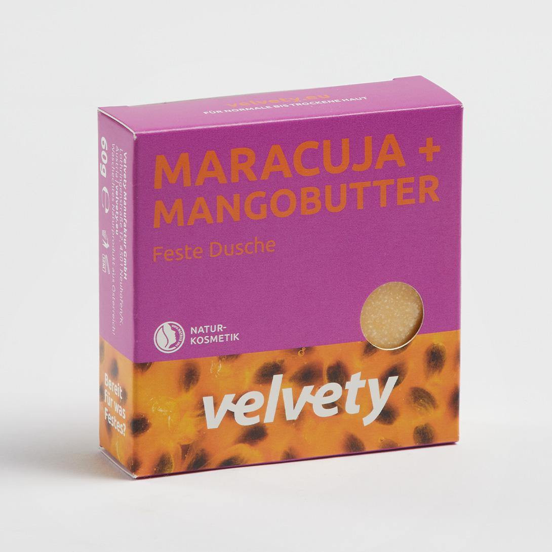 Velvety Feste Dusche Maracuja + Mangobutter 60g NATRUE