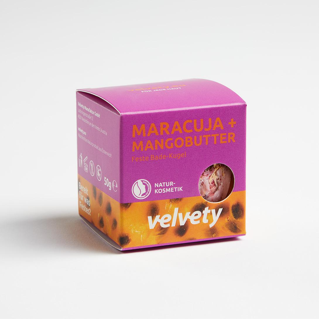 Velvety Feste Badelotion Maracuja + Mangobutter 50g NATRUE