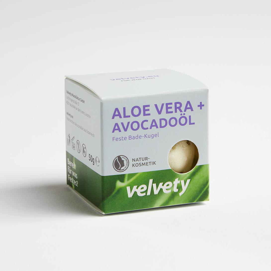 Velvety Feste Badelotion Aloe Vera + Avocadoöl 50g NATRUE
