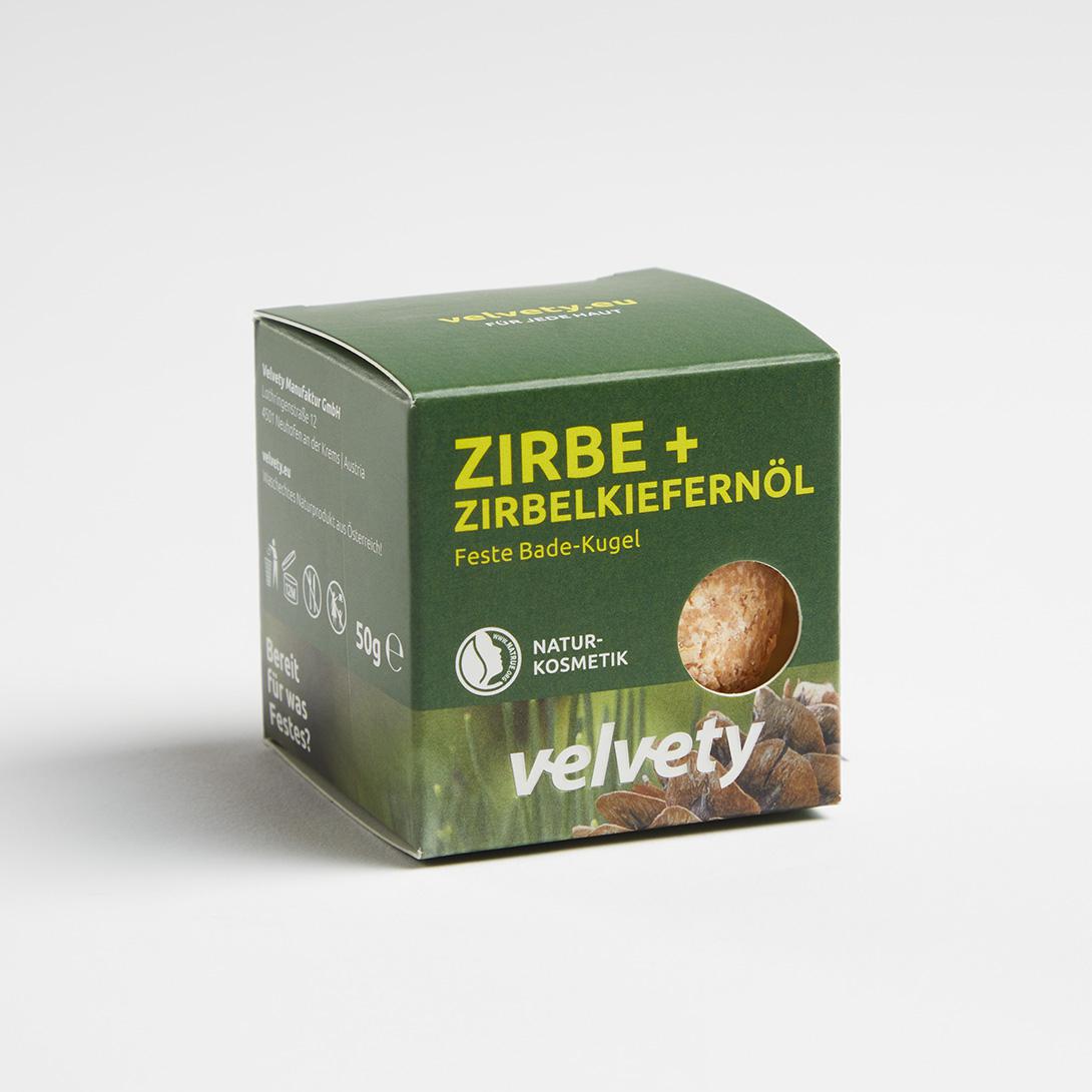 Velvety Feste Badelotion Zirbe + Zirbelkiefernöl 50g NATRUE