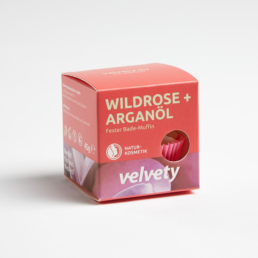 Velvety Feste Badelotion Wildrose + Arganöl 45g NATRUE