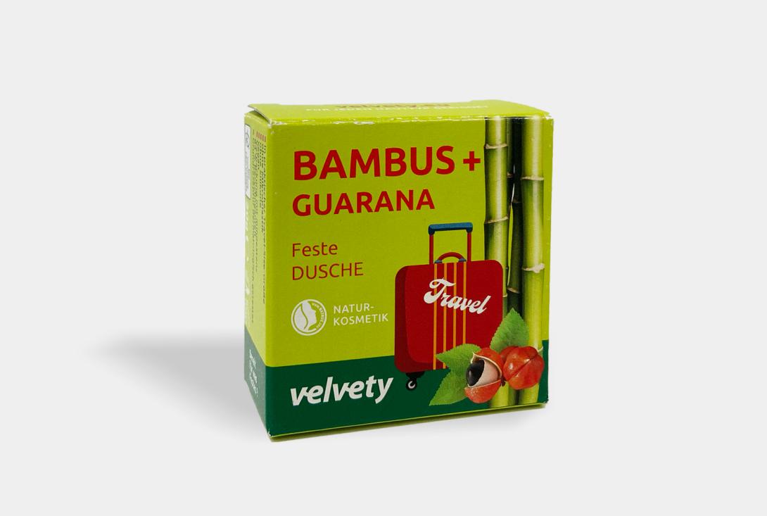 Velvety Travel Feste Dusche Bambus + Guarana 20g NATRUE